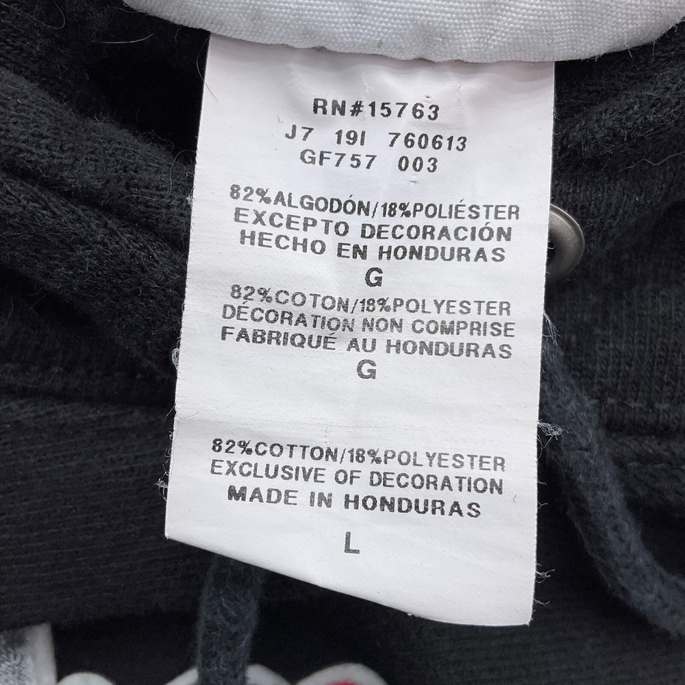 Champion‎ Hoodie Womens Large Black Reverse Weave Spell Out Embroidery Comfort - Picture 5 of 11